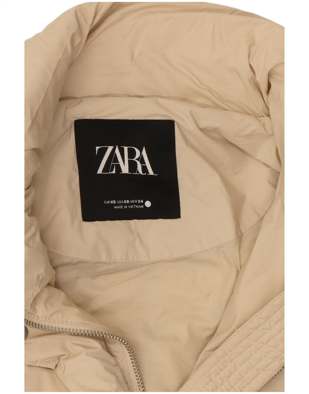 ZARA Γυναικείο Υπερμεγέθη Παλτό UK 6 XS Μπεζ Πολυεστέρας