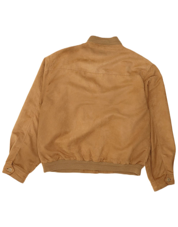 Vintage Ανδρικό Bomber Jacket UK 42 XL καφέ πολυεστέρας