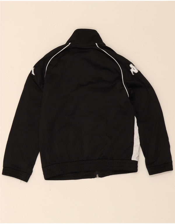 Kappa Boys Graphic αθλητική φόρμα Top Jacket 5-6 Years Black Colourblock