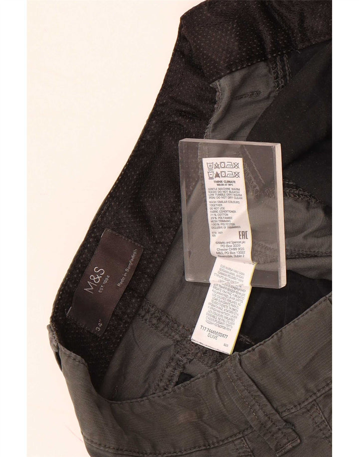 Ανδρικό σορτς Cargo Marks & Spencer W34 Μεγάλο Χακί Βαμβακερό