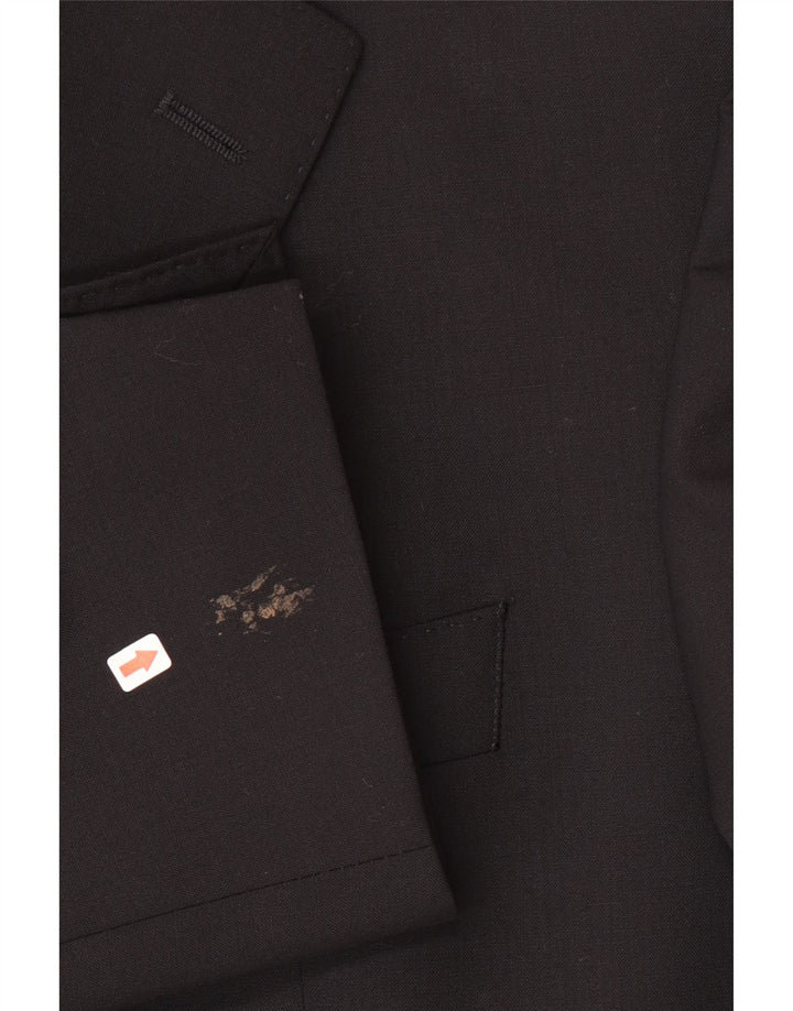 Ανδρικό σακάκι σακάκι Hugo Boss EU 56 3XL Μαύρο μάλλινο με 2 κουμπιά