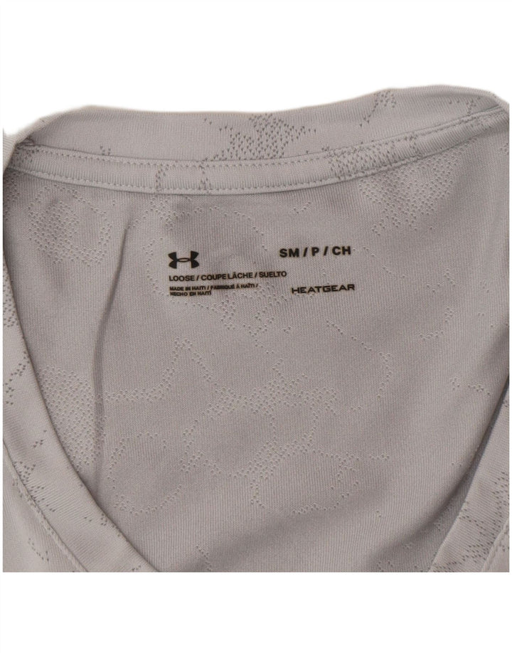 Under Armour Γυναικείο Heat Gear Abstract Pattern T-shirt Top 10 Small Grey