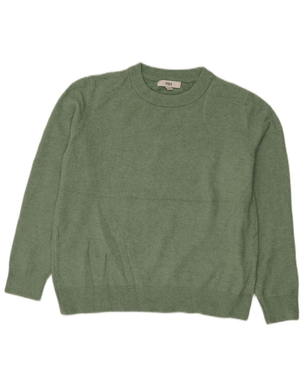 Marks & Spencer Γυναικείο πουλόβερ με λαιμόκοψη UK 14 Medium Green