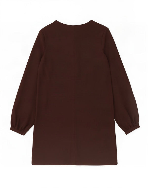 Zara Γυναικείο μακρυμάνικο φόρεμα Shift UK 14 Medium μαύρο