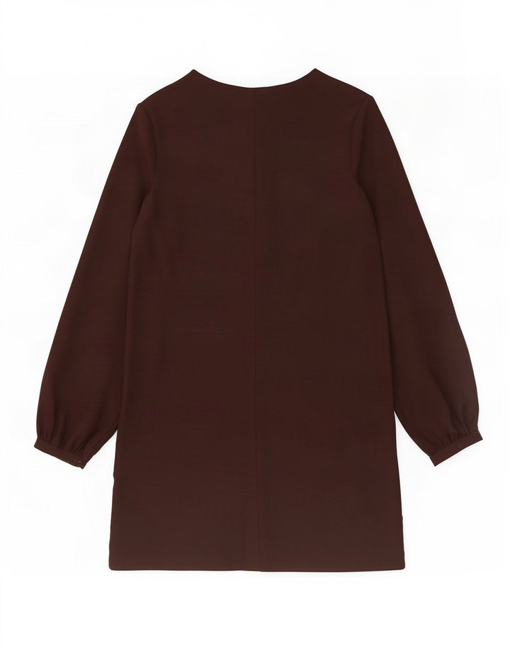 Zara Γυναικείο μακρυμάνικο φόρεμα Shift UK 14 Medium μαύρο