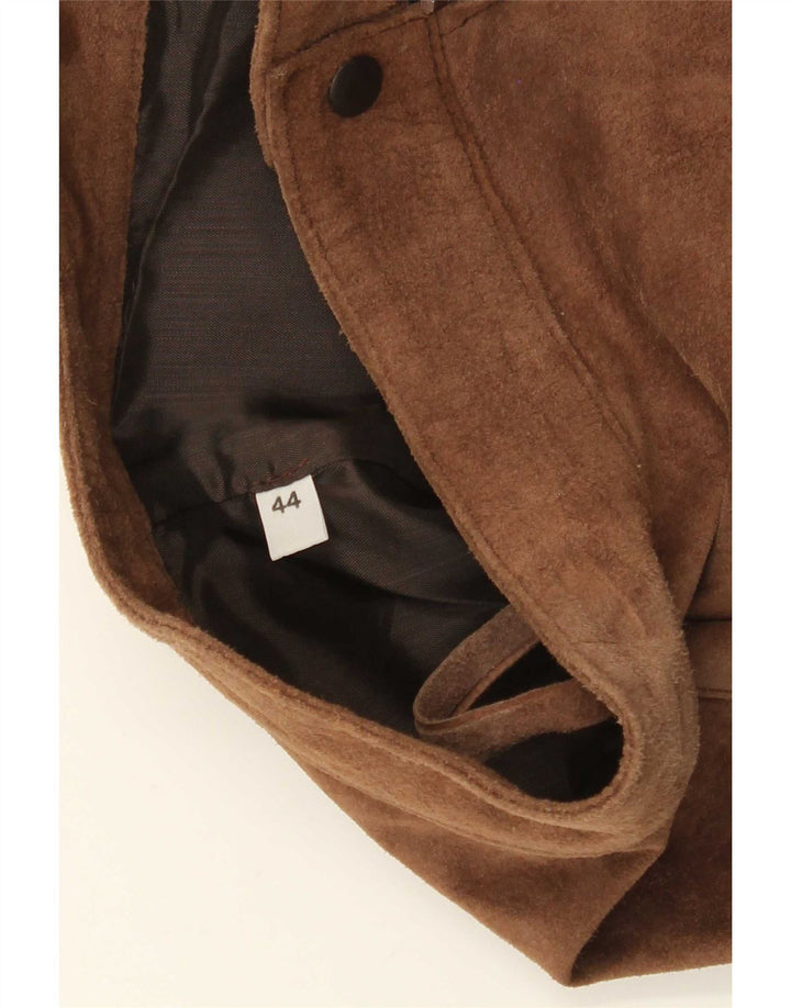 Zara Γυναικεία Suede Mini Φούστα IT 44 Medium W25 Brown