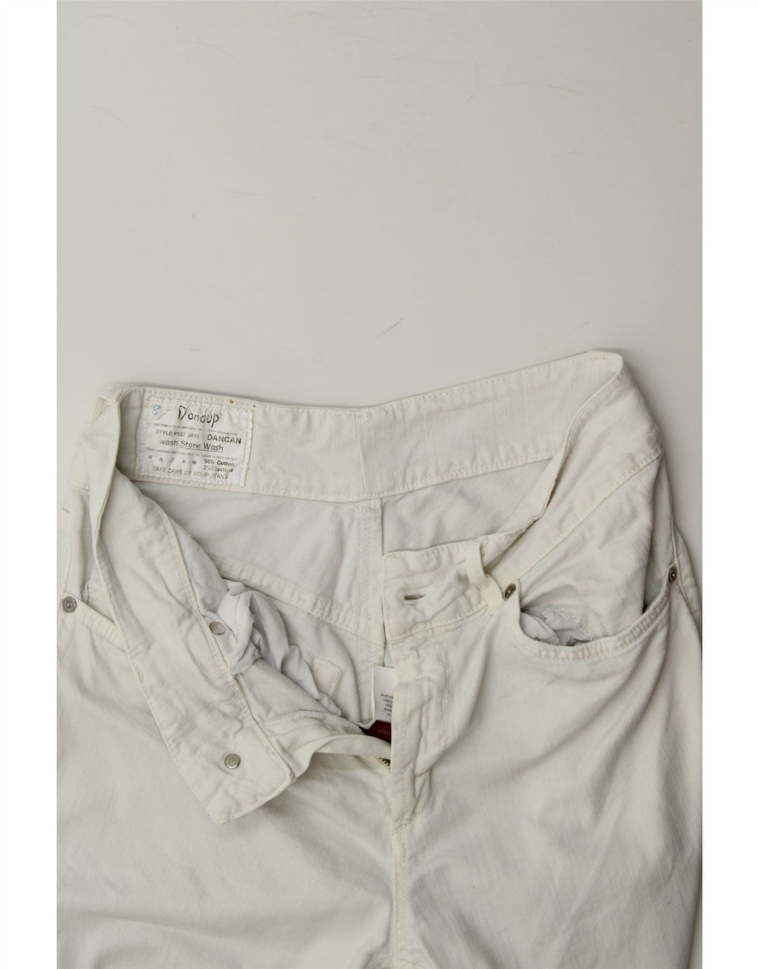 DONDUP Womens Slim Jeans W27 L30 White Cotton Vintage Dondup and Second-Hand Dondup from Messina Hembry 