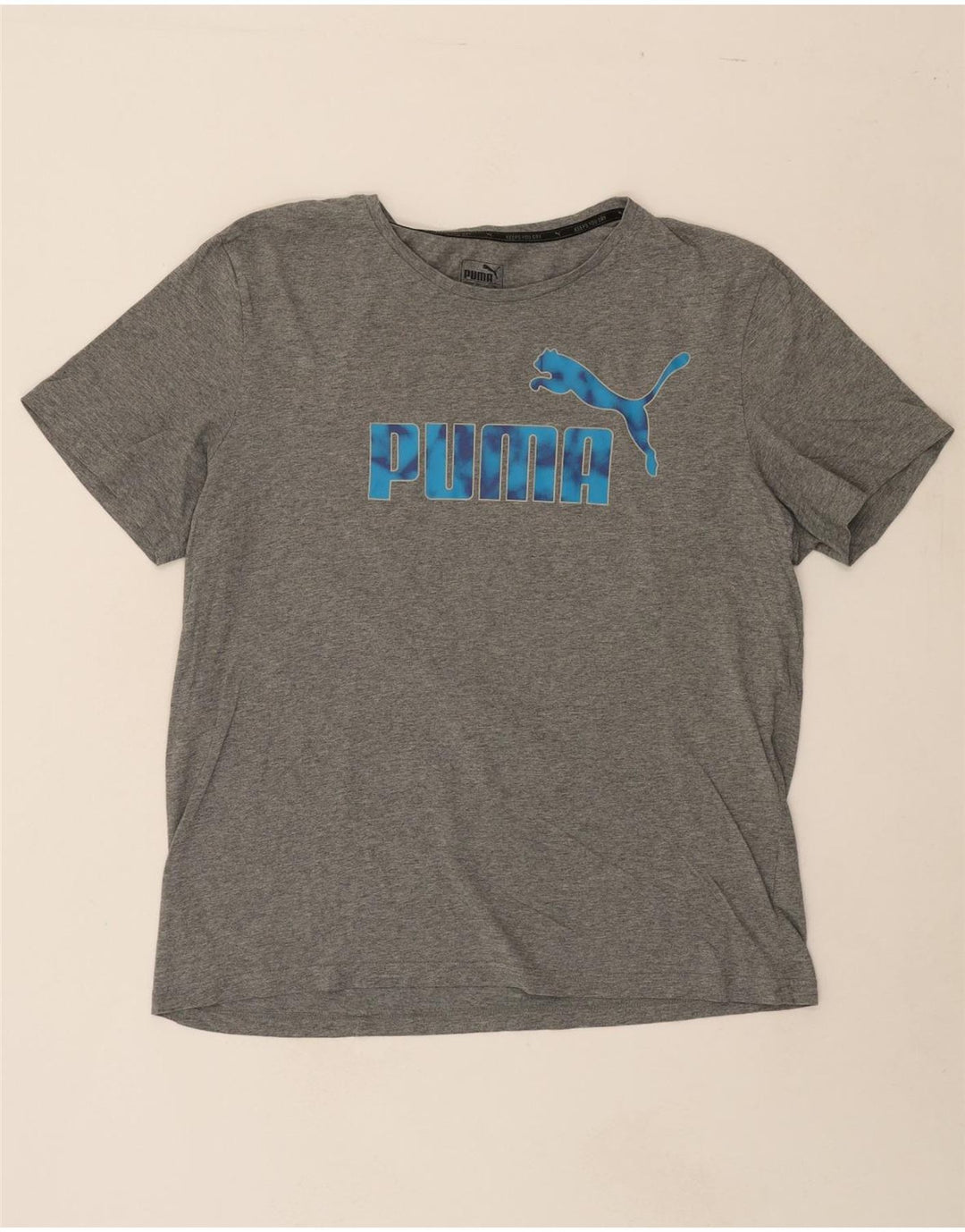 PUMA Mens Graphic T-Shirt Top XL Grey Cotton Vintage Puma and Second-Hand Puma from Messina Hembry 