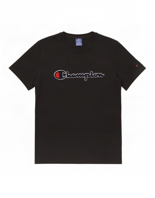 Ανδρικό γραφικό T-Shirt Champion Top μεγάλο μαύρο βαμβακερό