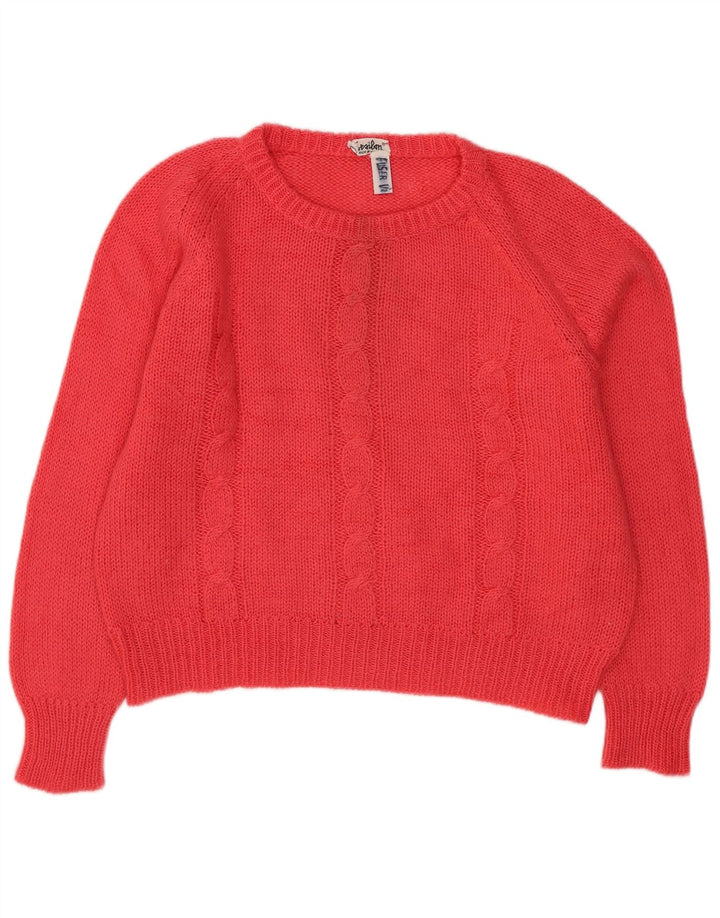 Vintage γυναικείο πουλόβερ με λαιμόκοψη UK 16 Large Pink