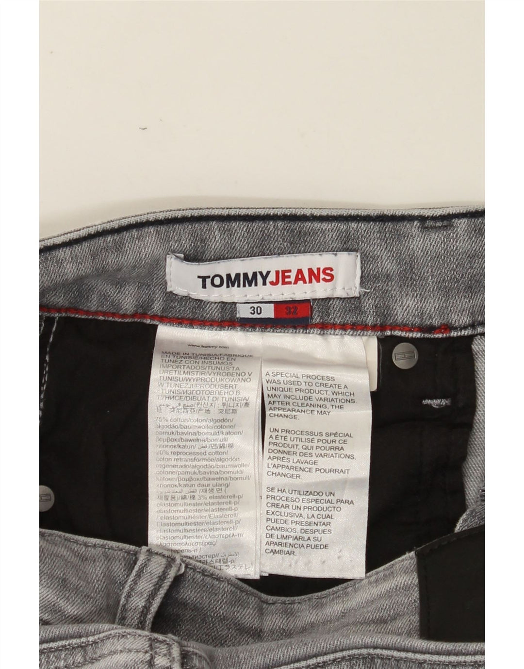 TOMMY HILFIGER Ανδρικό Scanton Slim Jeans W30 L32 Γκρι βαμβακερό