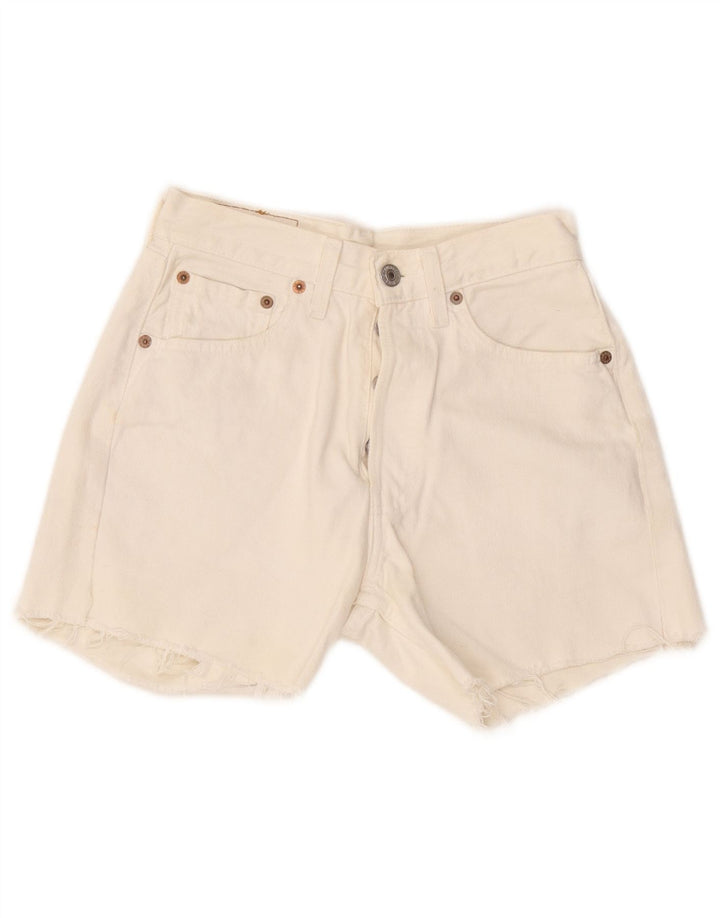 Γυναικείο σορτς Levi's 501 τζιν W27 μικρό λευκό