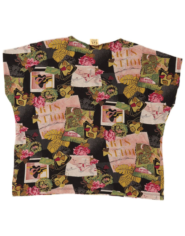 Γυναικείο γραφικό μπλουζάκι VINTAGE Top EU 46 XL Πολύχρωμο βαμβακερό