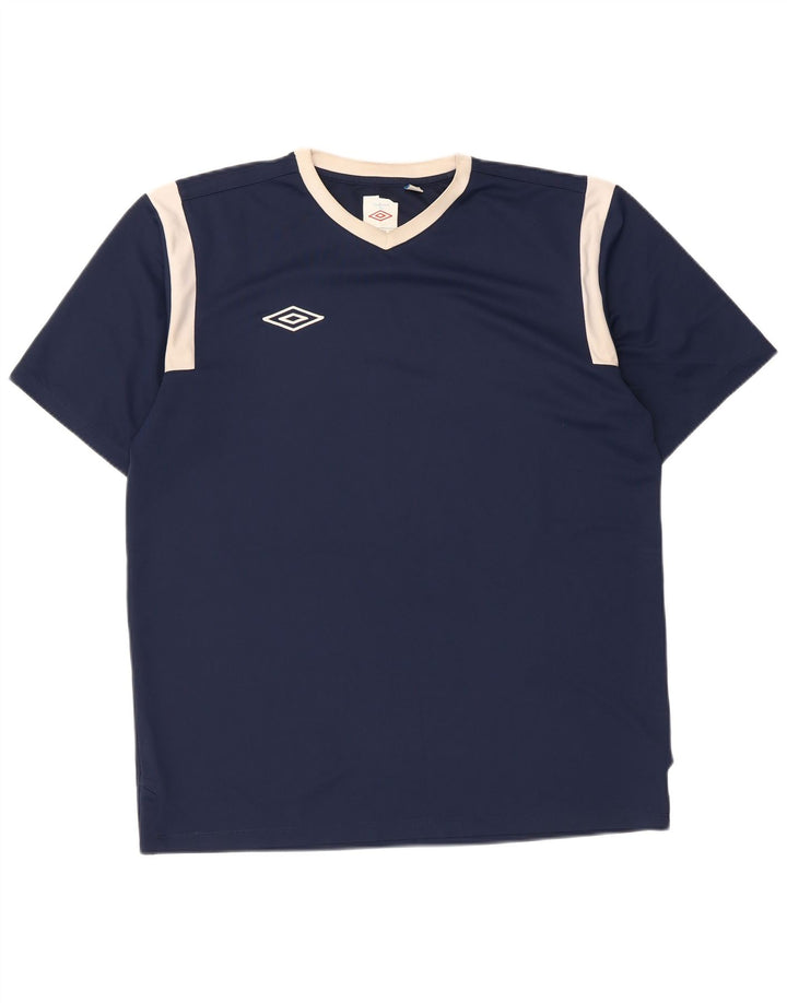 Ανδρικό T-Shirt Umbro Top Medium Navy Blue Colourblock