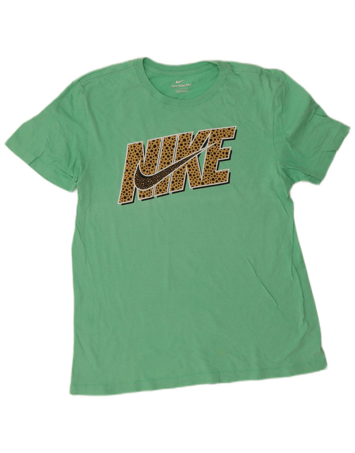 Ανδρικό γραφικό μπλουζάκι Nike με μεσαίο πράσινο χρώμα