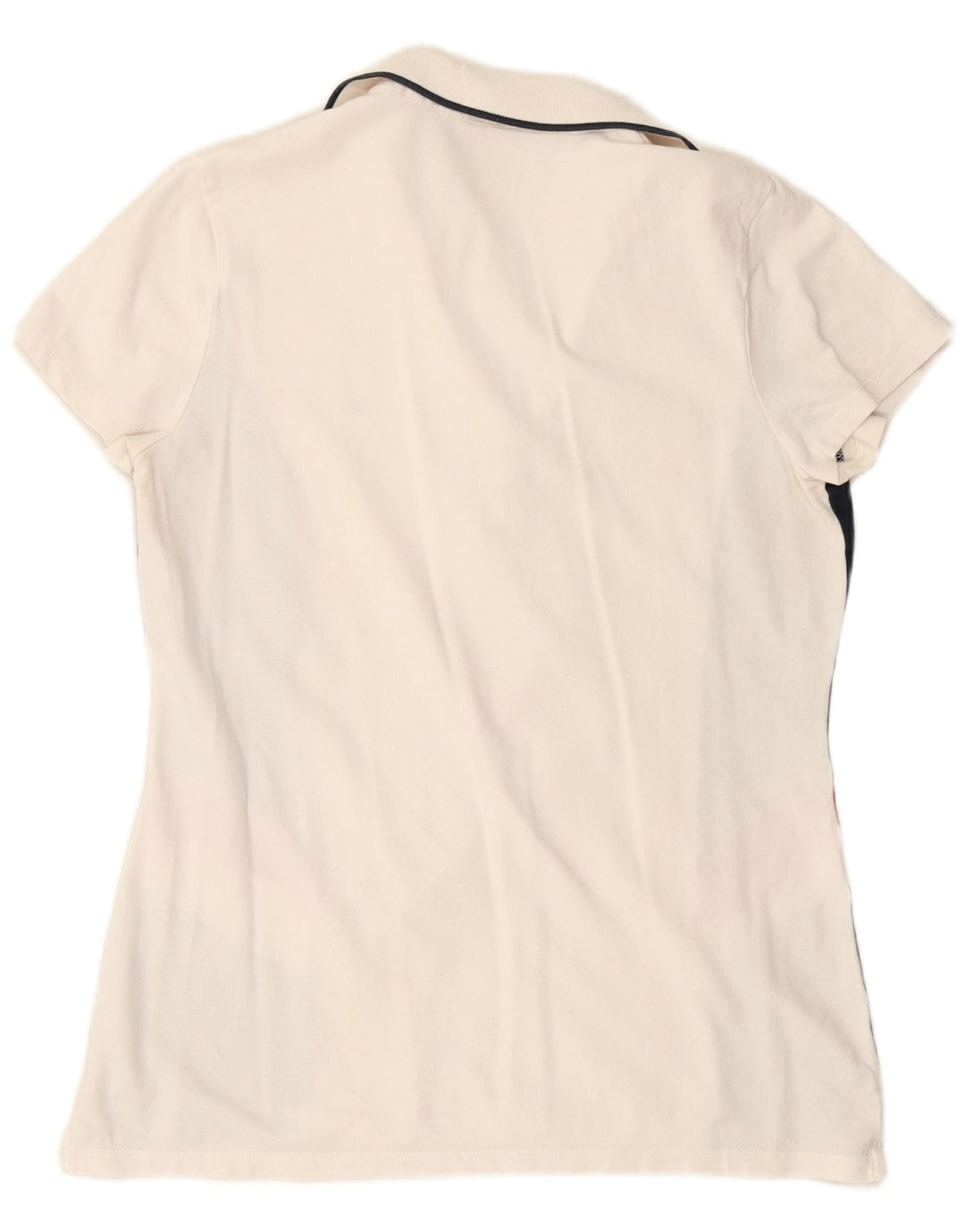Γυναικείο μπλουζάκι πόλο TOMMY HILFIGER UK 14 Large White Colourblock