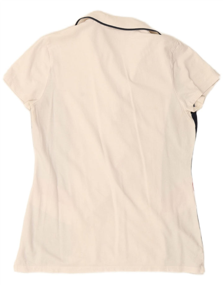 Γυναικείο μπλουζάκι πόλο TOMMY HILFIGER UK 14 Large White Colourblock