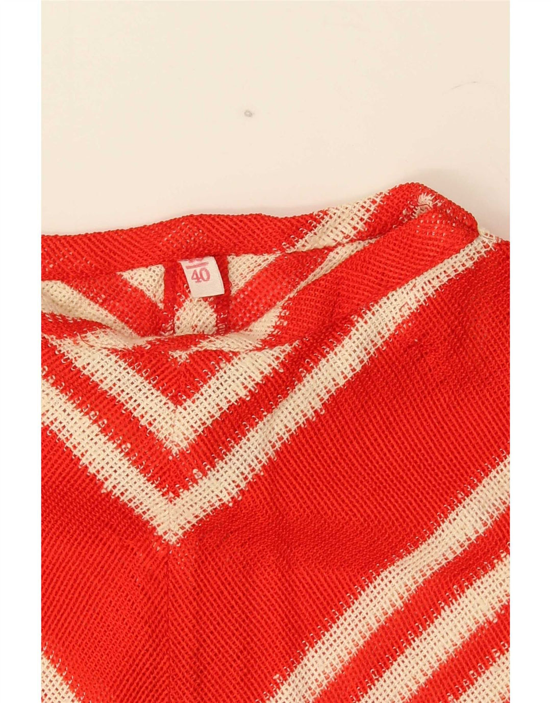 Vintage γυναικεία πλεκτή μπλούζα Top EU 40 Medium Red Chevron