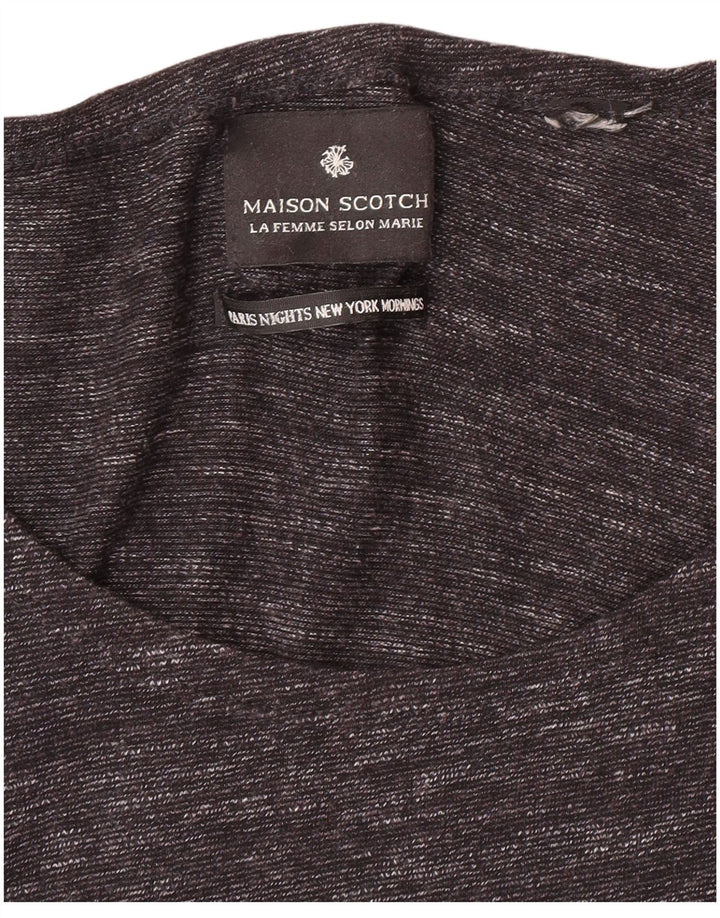 MAISON SCOTCH Γυναικείο μακρυμάνικο βασικό φόρεμα UK 10 Small Grey