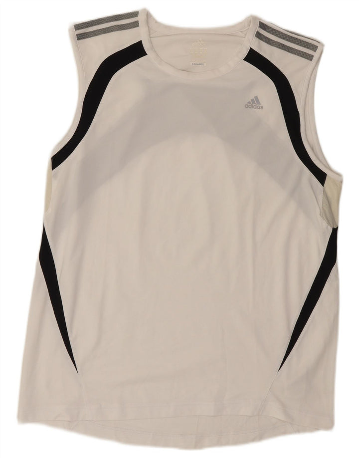 Adidas Mens Clima 365 Vest Top XL White Colourblock Polyester