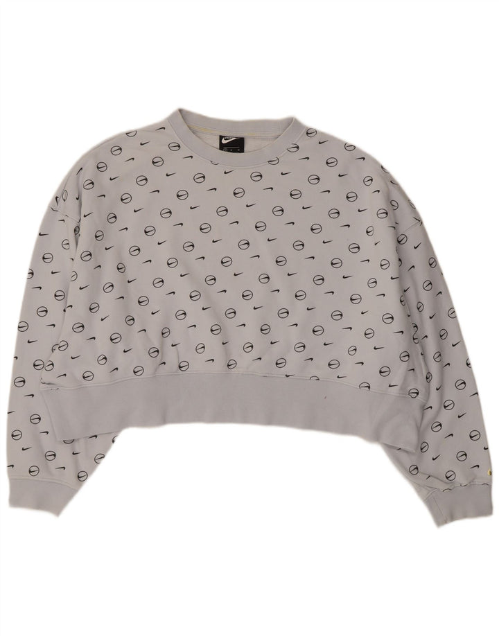 Γυναικεία φούτερ Nike Oversized Crop Jumper UK 14 Medium Blue