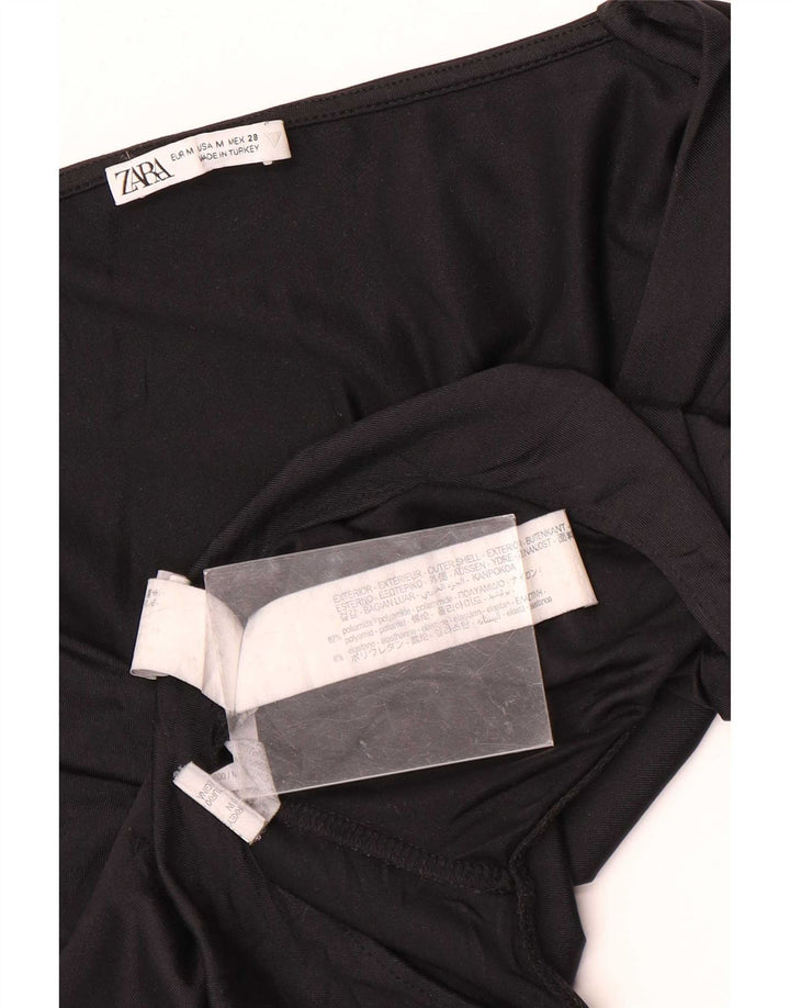 Zara γυναικείο κορμάκι UK 12 Medium Black Polyamide