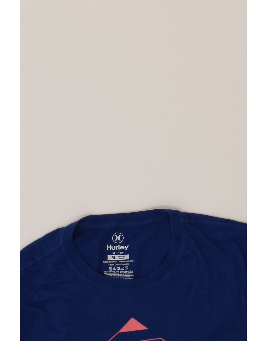 HURLEY Mens Graphic T-Shirt Top Medium Blue Cotton Vintage Hurley and Second-Hand Hurley from Messina Hembry 