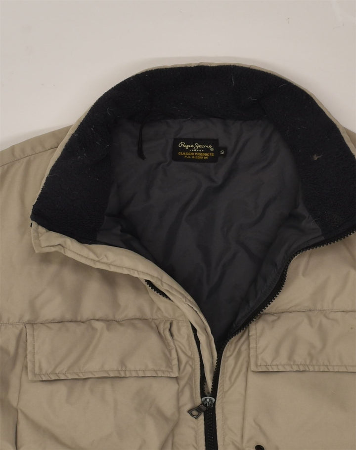 Ανδρικό μπουφάν PEPE JEANS με επένδυση UK 36 Small Beige Polyester