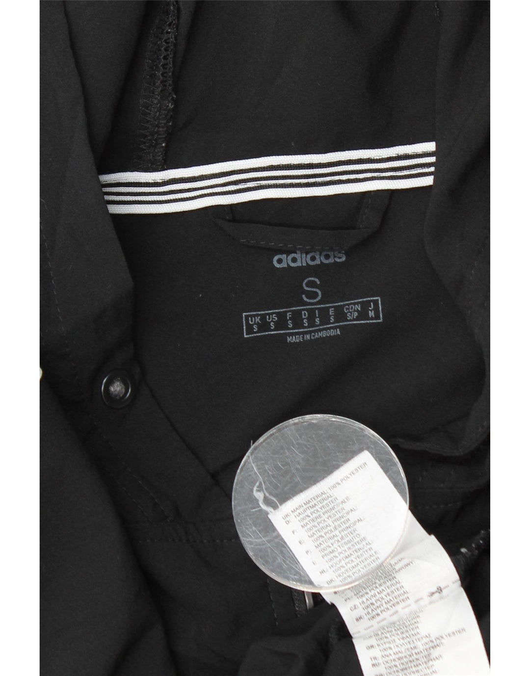 Ανδρική αθλητική φόρμα με κουκούλα ADIDAS Top Jacket Μικρό Μαύρο Πολυεστέρα