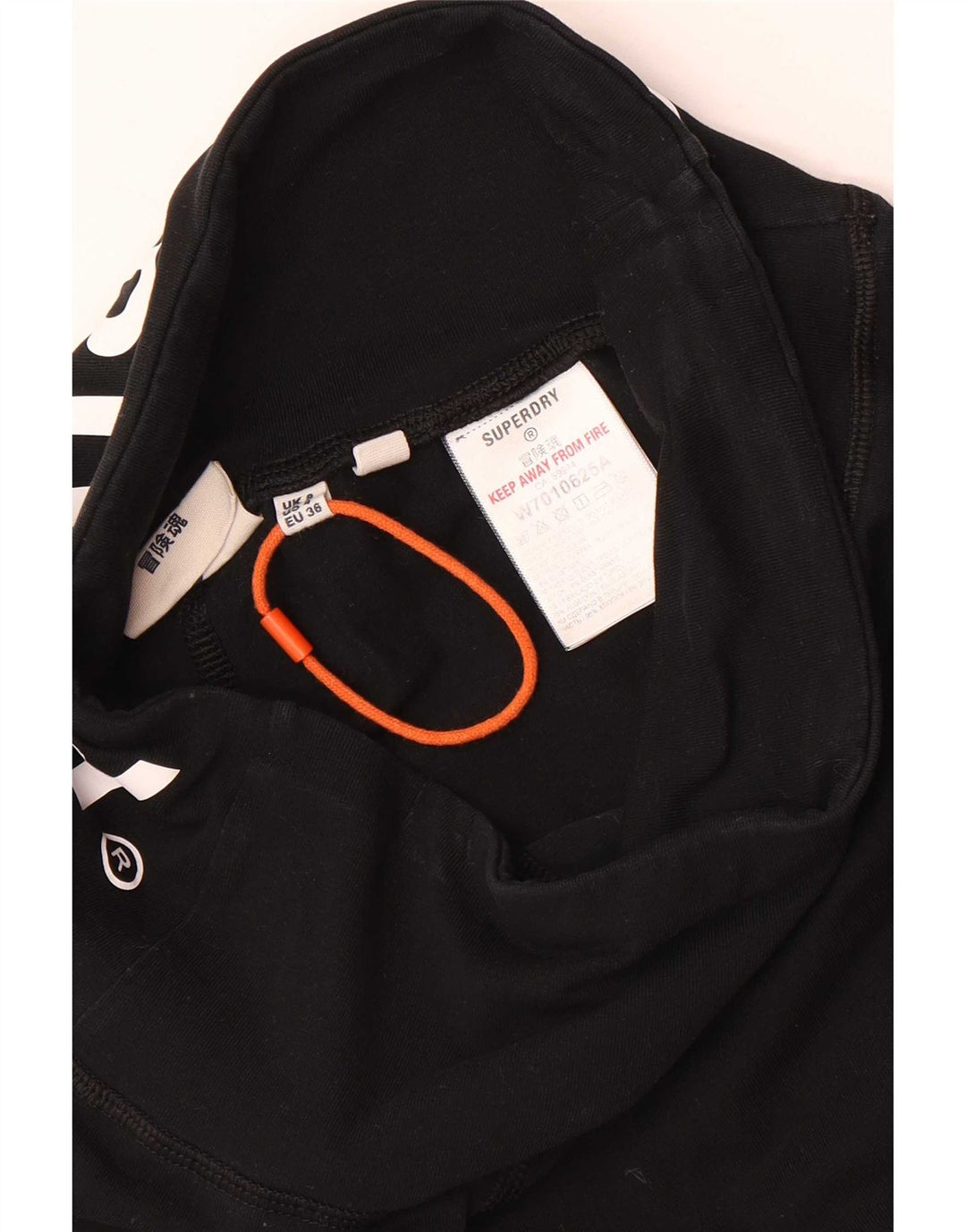 Γυναικείο γραφικό κολάν Superdry UK 8 Μικρό μαύρο βαμβακερό