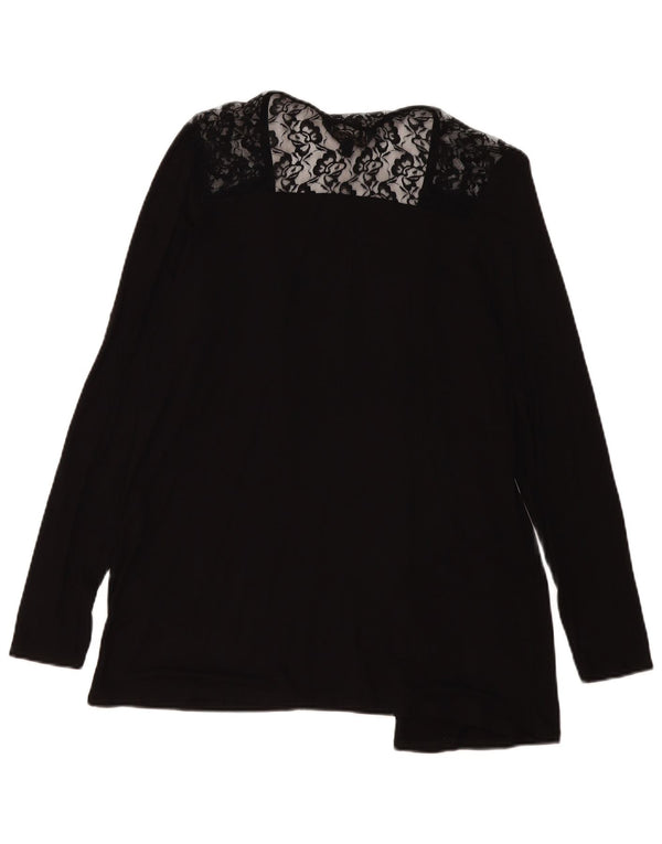 Γυναικείο ανοιχτό Ζακέτα Lipsy UK 14 Medium Black Floral Viscose