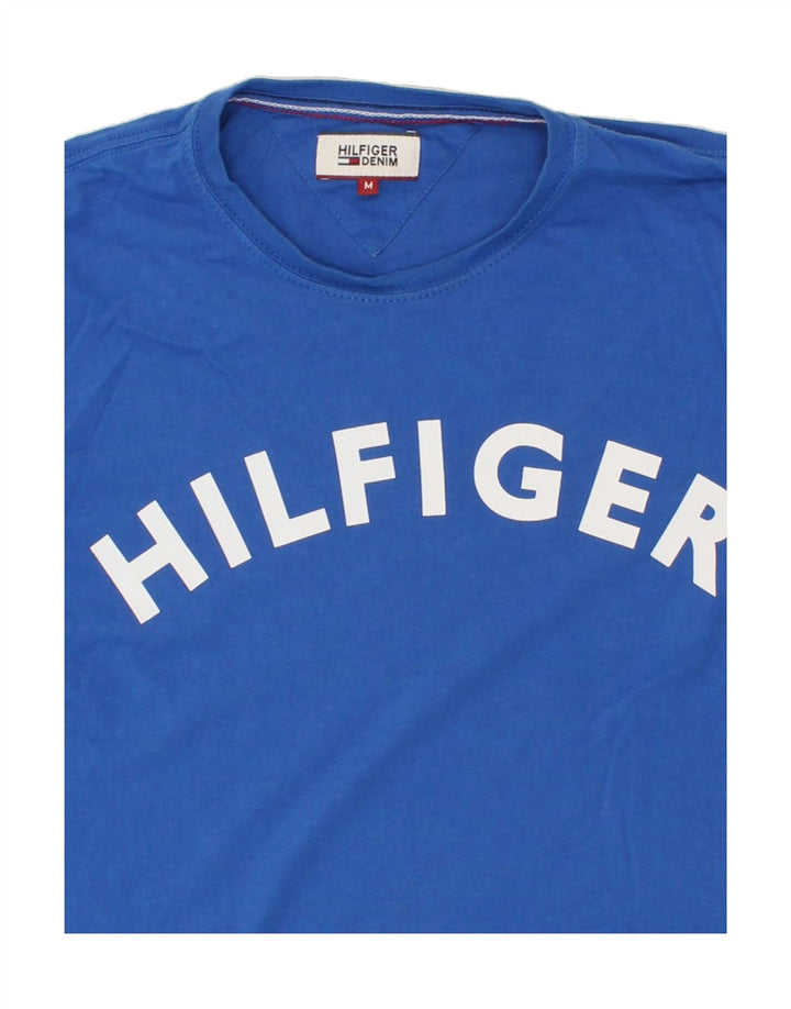 Ανδρικό γραφικό T-Shirt TOMMY HILFIGER Τοπ μεσαίο μπλε βαμβακερό