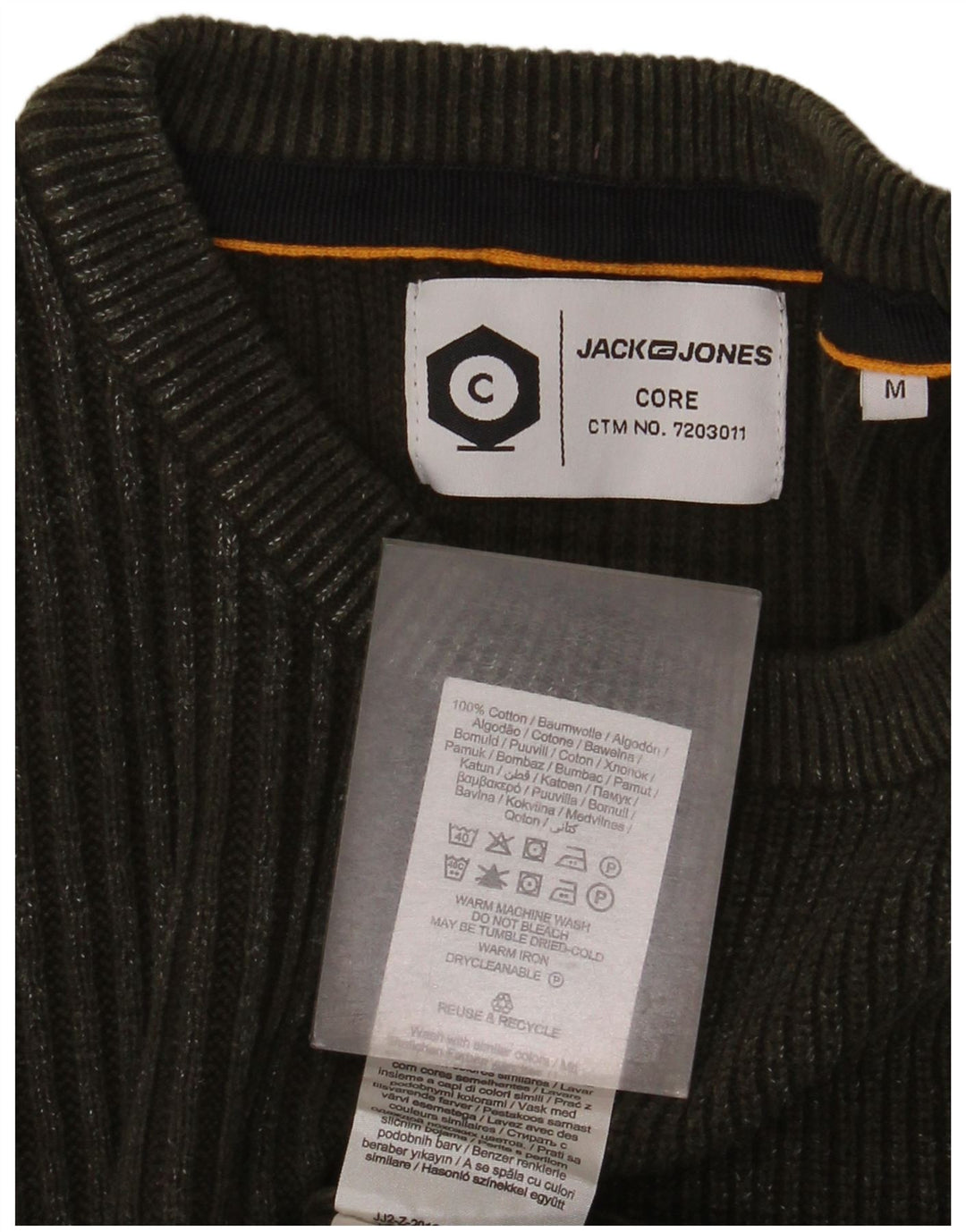 Jack & Jones Ανδρικό πουλόβερ με λαιμόκοψη, μεσαίο βαμβακερό