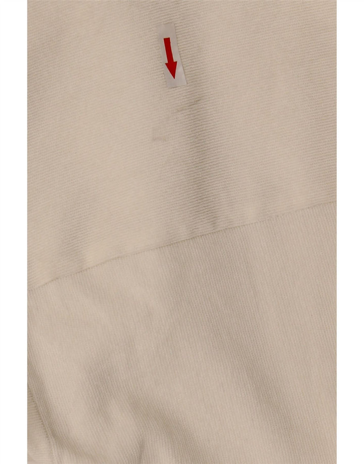 Zara Γυναικείο υπερμεγέθη κοτλέ πουκάμισο UK 10 Small White Polyester