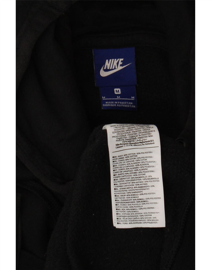 Ανδρικό πουλόβερ NIKE με φερμουάρ, μεσαίο μαύρο βαμβακερό