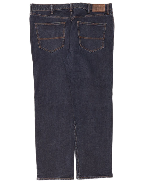 Ανδρικό τζιν κανονικό ίσιο Marks & Spencer W40 L31 Navy Blue Cotton