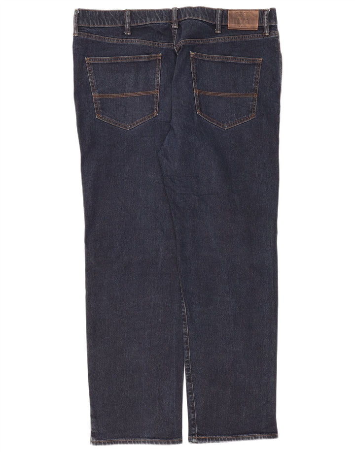 Ανδρικό τζιν κανονικό ίσιο Marks & Spencer W40 L31 Navy Blue Cotton