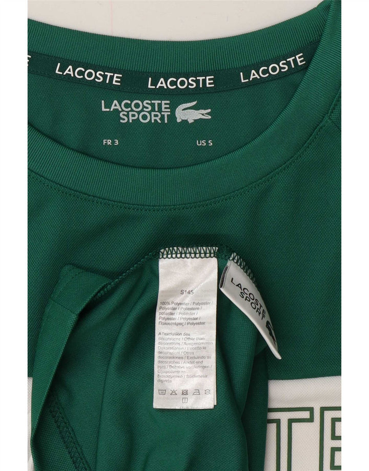 Ανδρικό γραφικό μπλουζάκι Lacoste Κορυφαίο μέγεθος 3 Μικρό πράσινο χρώμα πολυεστέρα