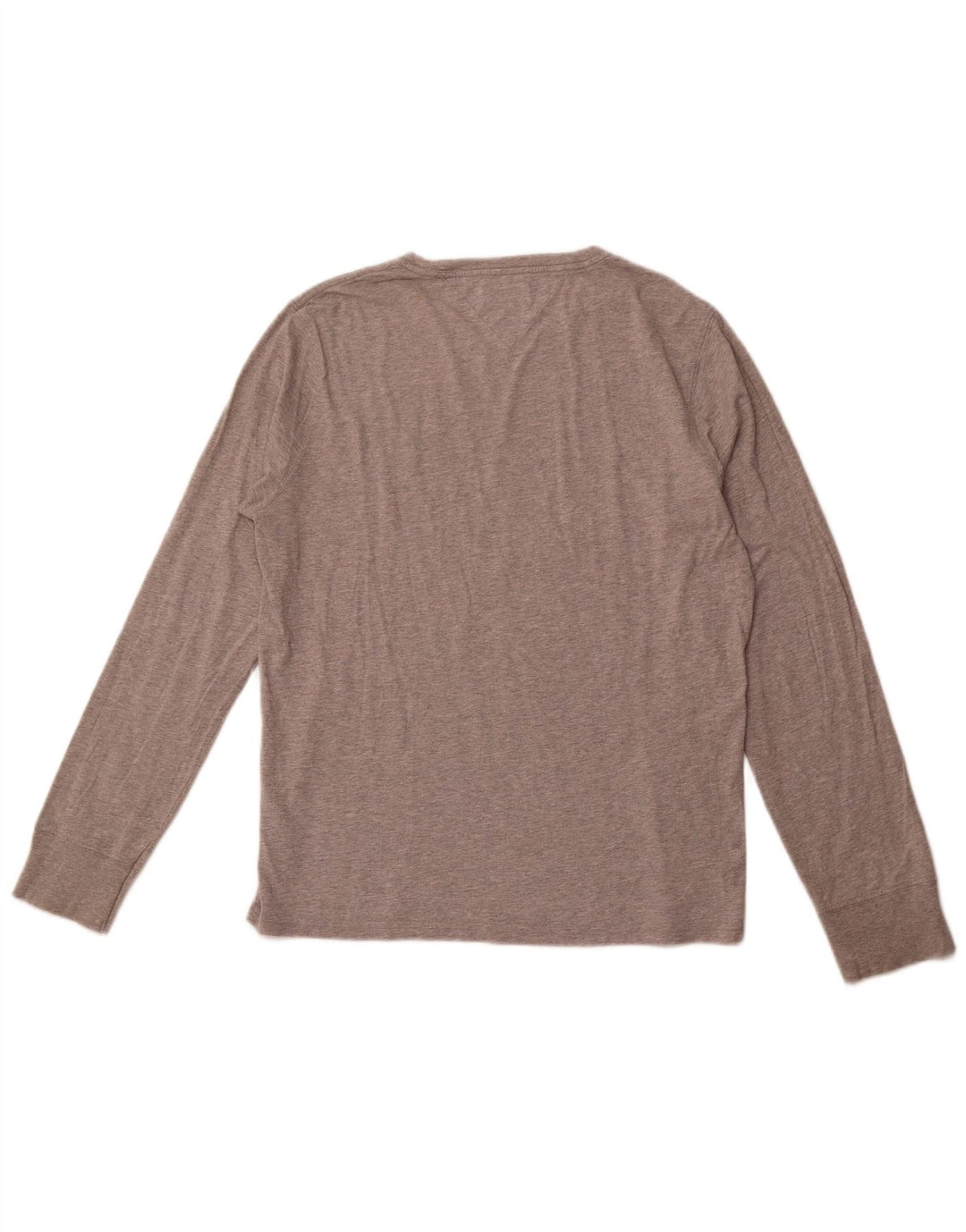 TOMMY HILFIGER Ανδρικό γραφικό μπλουζάκι Heritage Μακρυμάνικο μεσαίο γκρι βαμβακερό