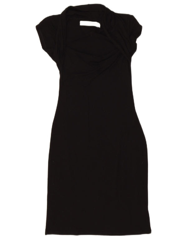 Zara Γυναικείο Φόρεμα Bodycon UK 8 Small Black Viscose
