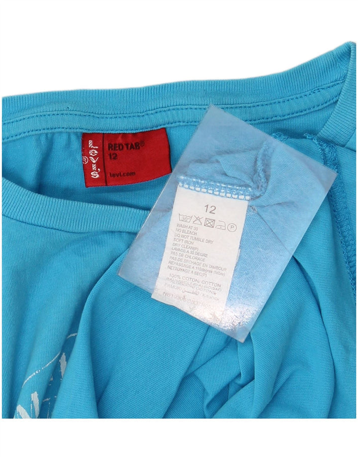 Γραφικό μπλουζάκι LEVI'S Boys Top 11-12 ετών Μπλε βαμβακερό