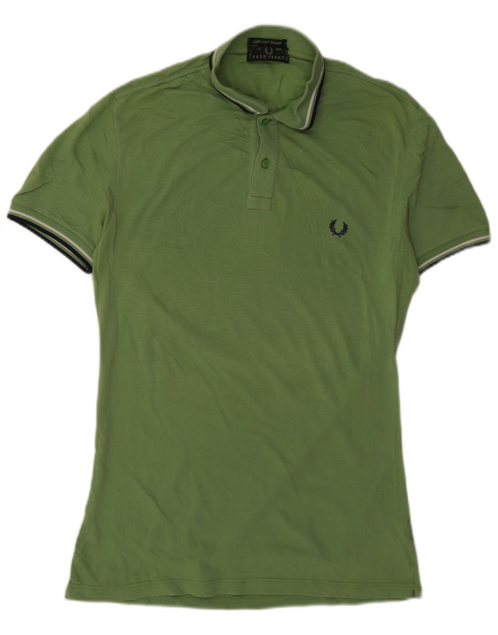 Fred Perry Ανδρικό Πόλο Μπλουζάκι Μεσαίο Πράσινο Βαμβακερό