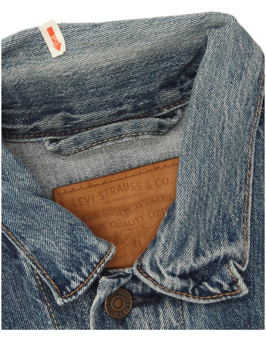Ανδρικό τζιν μπουφάν Levi's UK 38 Medium Blue Cotton