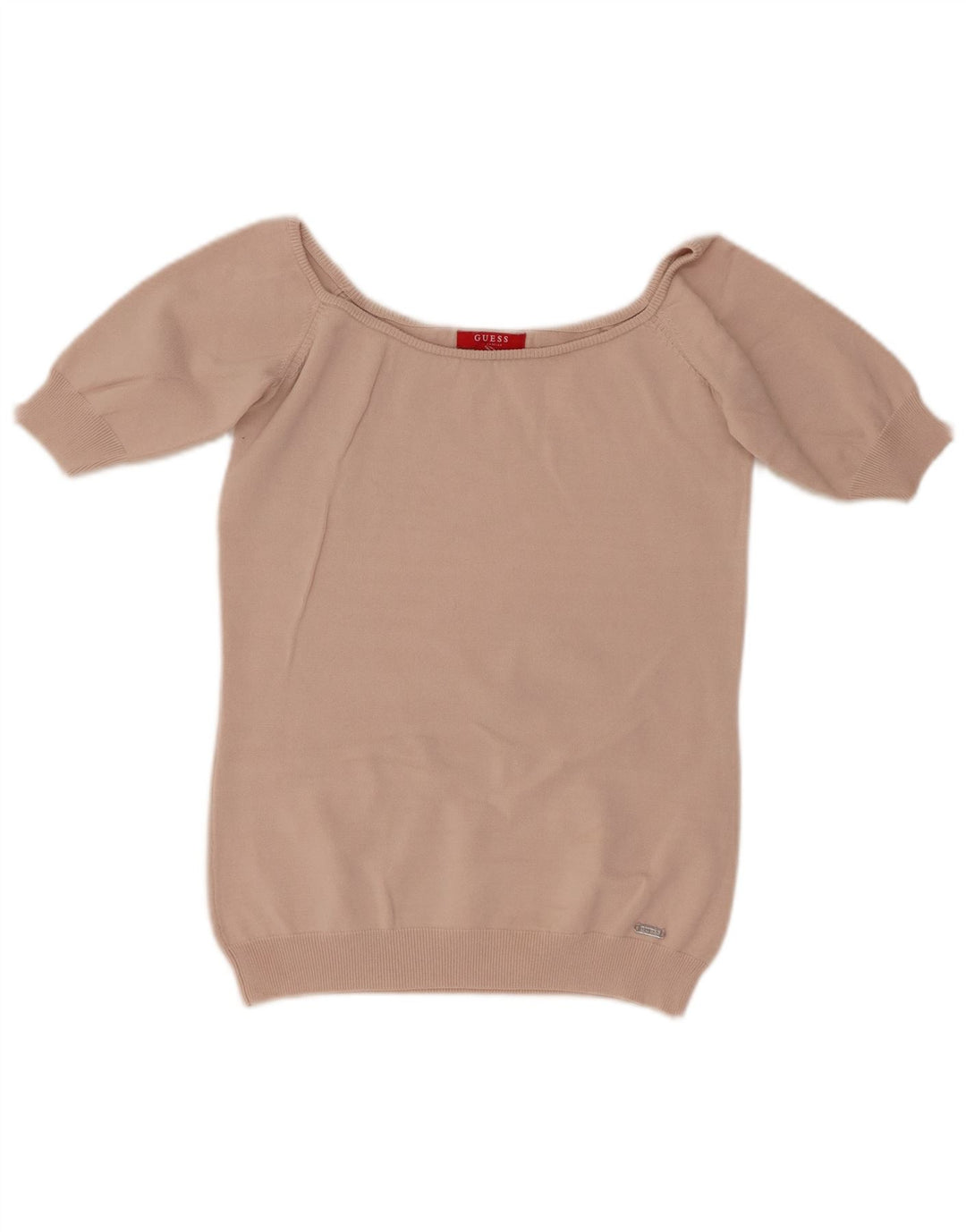 Guess Γυναικεία Crop Μπλούζα Τοπ UK 12 Medium Pink Viscose