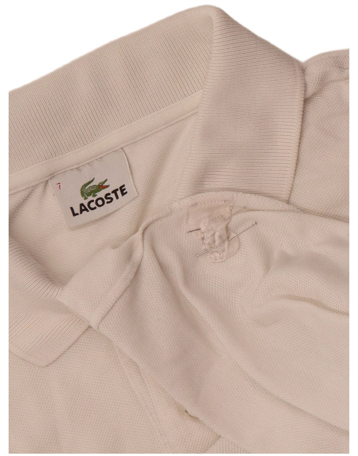 Ανδρικό πουκάμισο πόλο Lacoste Νούμερο 7 2XL Λευκό βαμβακερό
