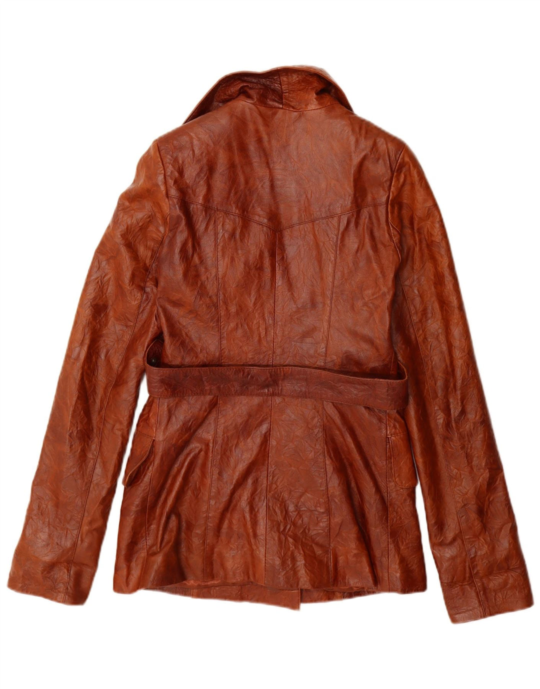 Vintage Γυναικείο Δερμάτινο Μπουφάν UK 10 Small Brown Leather