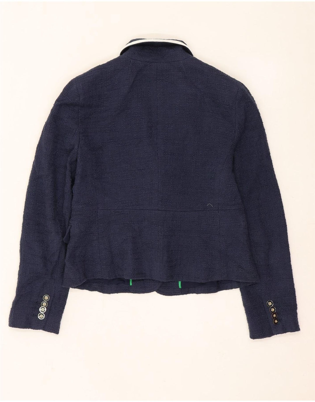 J. Crew Γυναικείο σακάκι σακάκι 1 κουμπιού Crop US 6 Medium Navy Blue Cotton