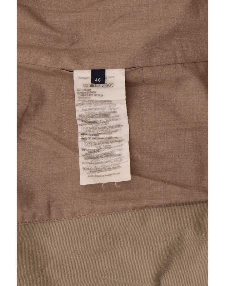 Trussardi Jeans Γυναικείο σακάκι 2 κουμπιών IT 46 μεγάλο μπεζ βαμβακερό