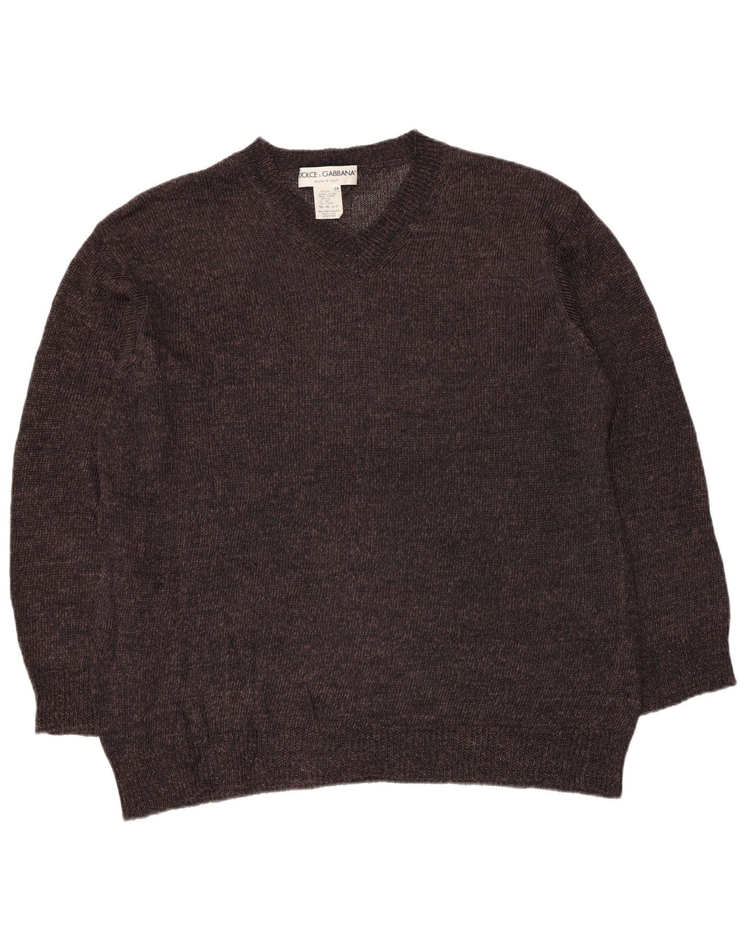 Dolce & Gabbana γυναικείο πουλόβερ με λαιμόκοψη IT 48 XL καφέ βισκόζη