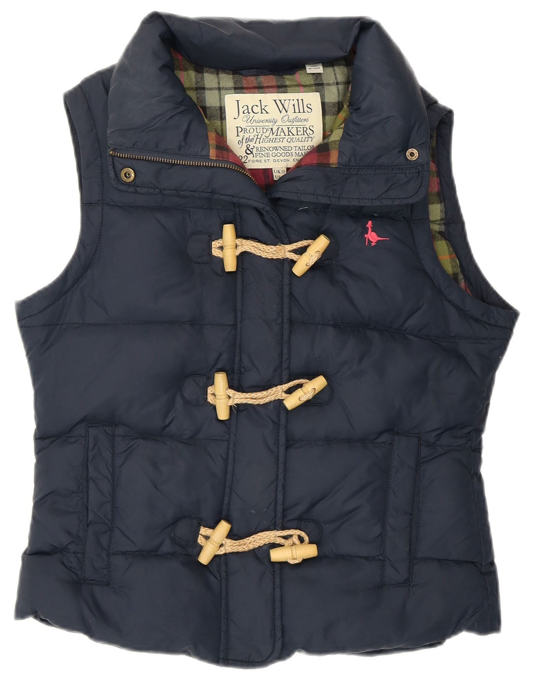 JACK WILLS Γυναικεία padded Gilet UK 10 Small Navy Blue